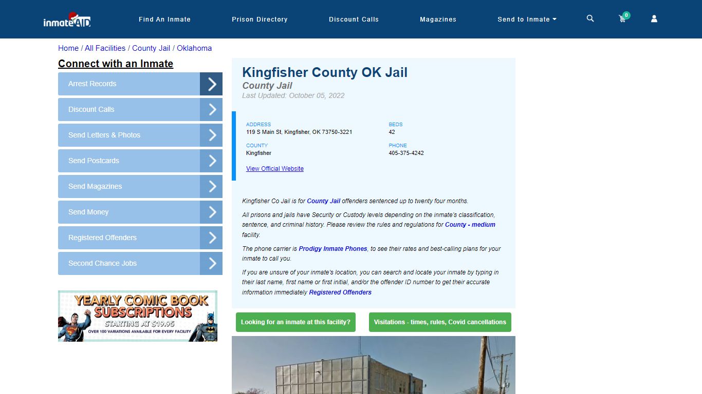 Kingfisher County OK Jail - Inmate Locator - Kingfisher, OK